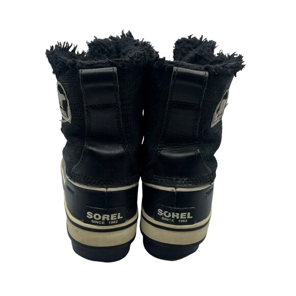 SOREL Tivoli Snow Boots Women’s Size 7 Black Waterproof Mid Faux Fur Winter - Picture 4 of 12